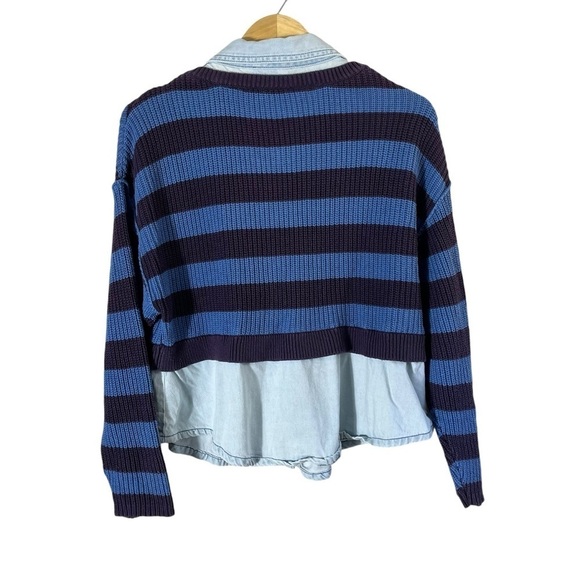 PILCRO x ANTHROPOLOGIE Layered Stripe Sweater - Picture 4 of 12